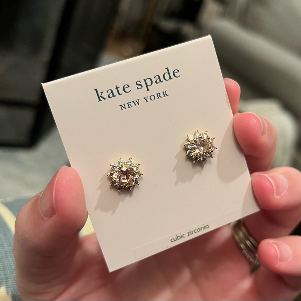 Kate Spade Light Rose Cubic Zirconia Earrings